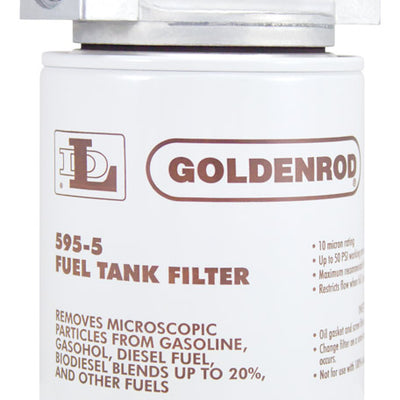 Goldenrod Steel Spin on Fuel Tank Filter 25 gpm