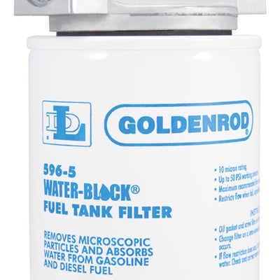 Goldenrod Steel Spin on Water Block Fuel Filter 25 gpm