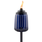TIKI Blue Glass 66 in. Outdoor Torch