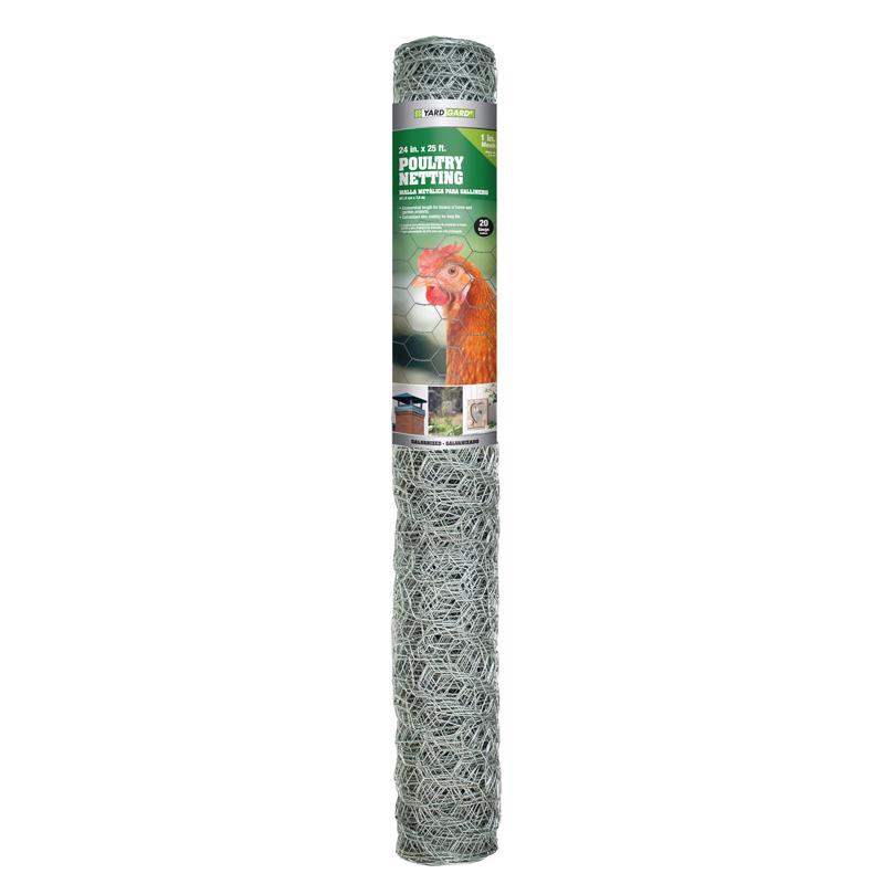 Garden Craft 24 in. H X 25 ft. L Galvanized Steel Fencing 1 in. X 1 in. in.