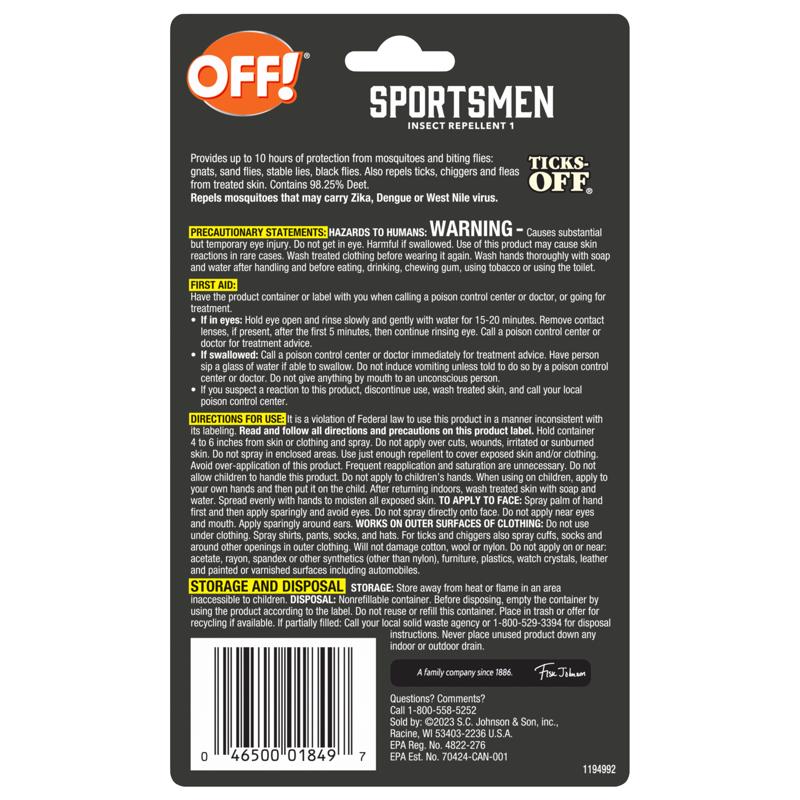 OFF! Deep Woods Insect Repellent Liquid For Mosquitoes 1 oz
