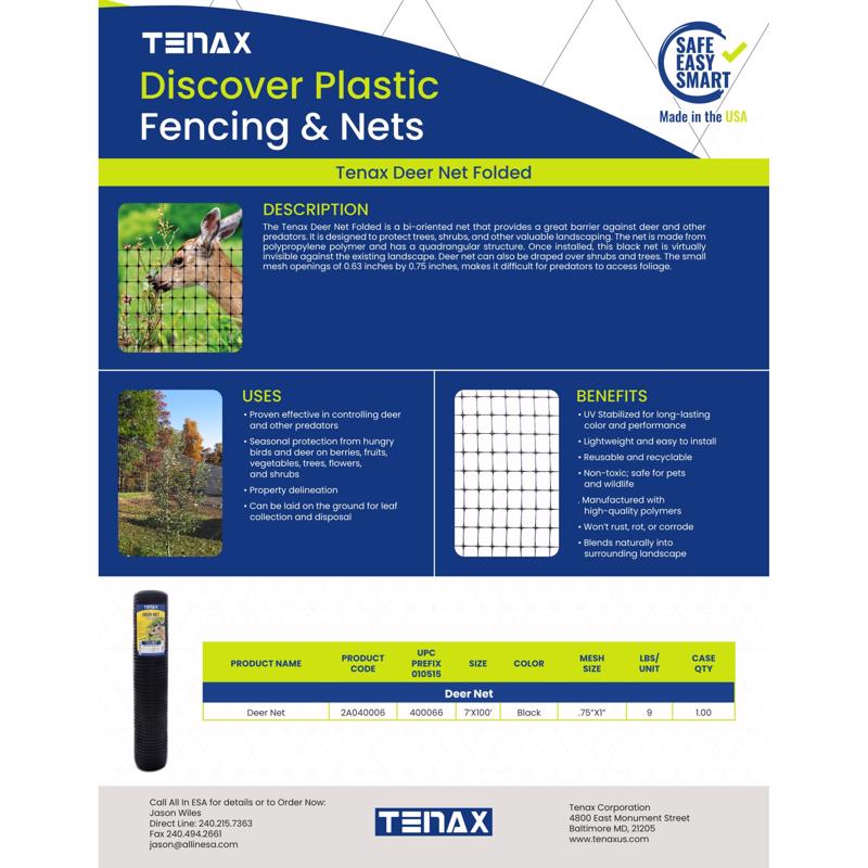 Garden Craft 84 in. H X 100 ft. L Plastic Fencing .75 in in.