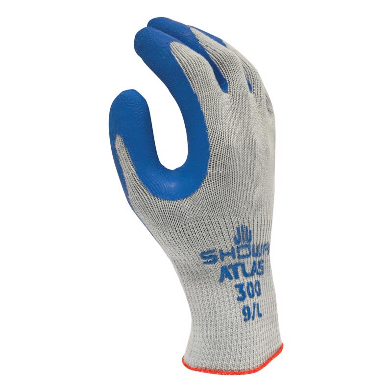 Atlas Fit Unisex Indoor/Outdoor Coated Work Gloves Blue/Gray M 1 pair