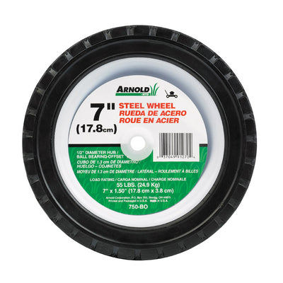 Arnold 1.5 in. W X 7 in. D Steel Lawn Mower Replacement Wheel 55 lb