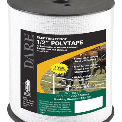 Dare Electric-Powered Tape 656 ft. White