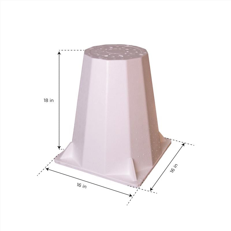 Gardien 18 in. H X 16 in. W X 16 in. D White Foam Plant Support