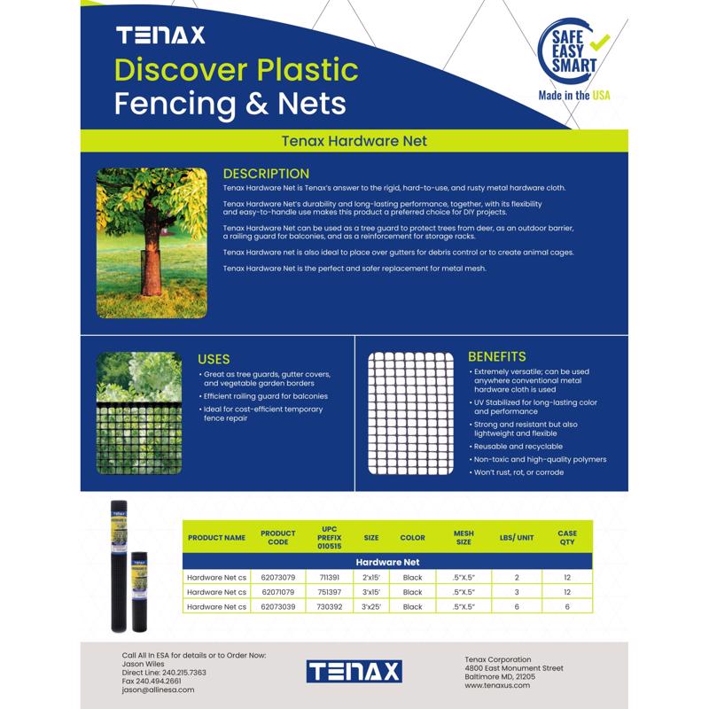 Garden Craft 36 in. H X 15 ft. L Plastic Fencing .50 in in.