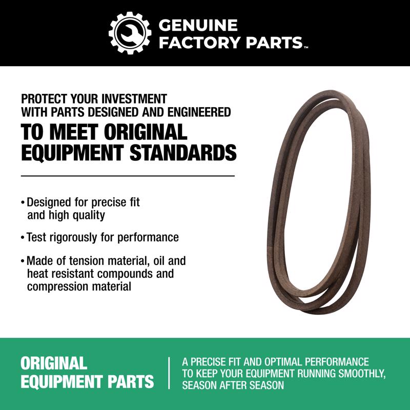 Genuine Factory Parts Deck Drive Belt 0.5 in. W X 109 in. L For Riding Mowers