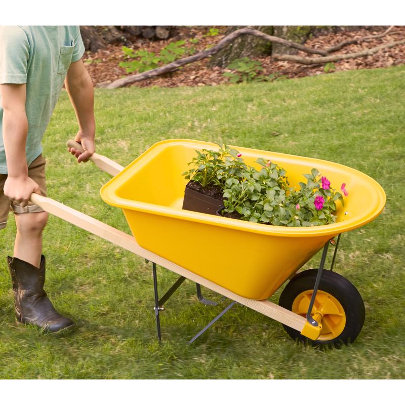 True Temper Poly Kid's Wheelbarrow 1.25 cu ft