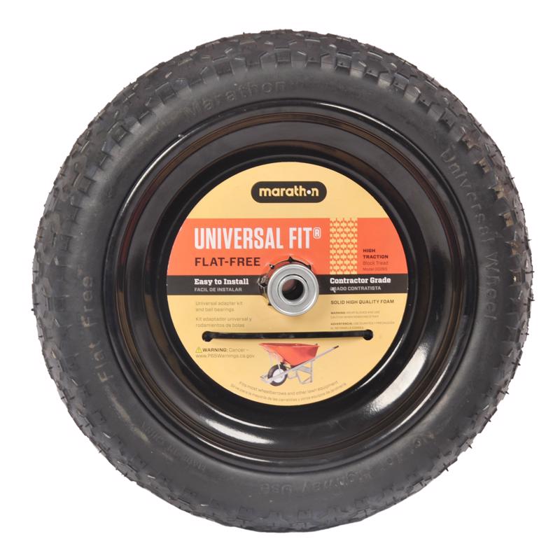 Marathon Universal Fit 8 in. D X 14.5 in. D 300 lb. cap. Centered Wheelbarrow Tire Polyurethane