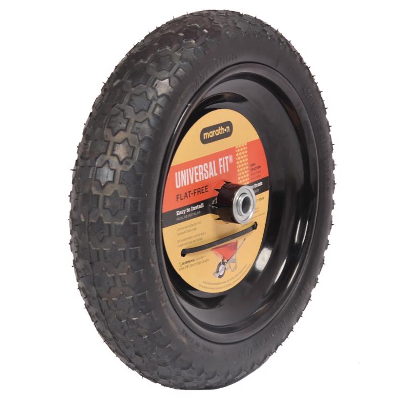 Marathon Universal Fit 8 in. D X 14.5 in. D 300 lb. cap. Centered Wheelbarrow Tire Polyurethane