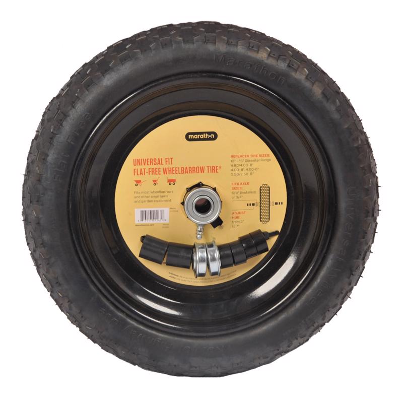 Marathon Universal Fit 8 in. D X 14.5 in. D 300 lb. cap. Centered Wheelbarrow Tire Polyurethane