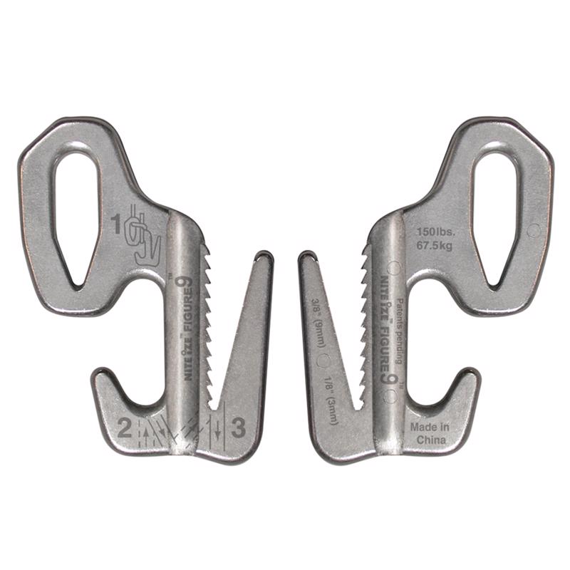Nite Ize Figure 9 3 in. L Silver Twisted Plastic Tie-Down Rope