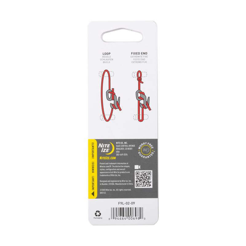 Nite Ize Figure 9 3 in. L Silver Twisted Plastic Tie-Down Rope