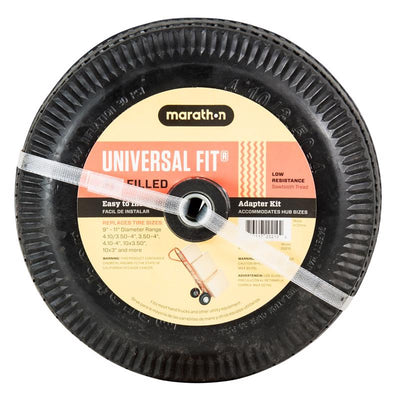Marathon Universal Fit 4 in. D X 10 in. D 300 lb. cap. Offset Hand Truck Tire Rubber