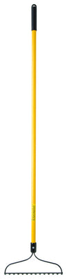 Home Plus 61 in. 14 Tine Steel Bow Rake Fiberglass Handle