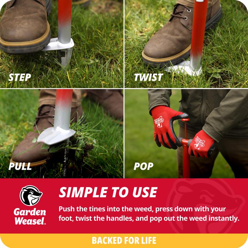 Garden Weasel Weed Popper Step & Twist 38 in. Steel Precision Tip Weed Cutter