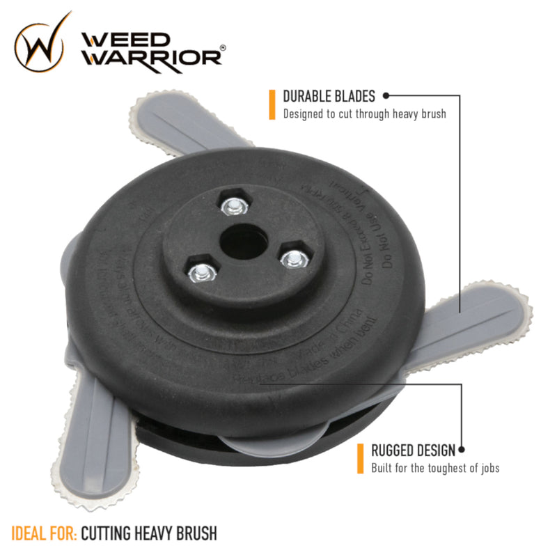 Weed Warrior Universal Fit Brush Cutter Residential Grade 10.13 in. L Trimmer Head