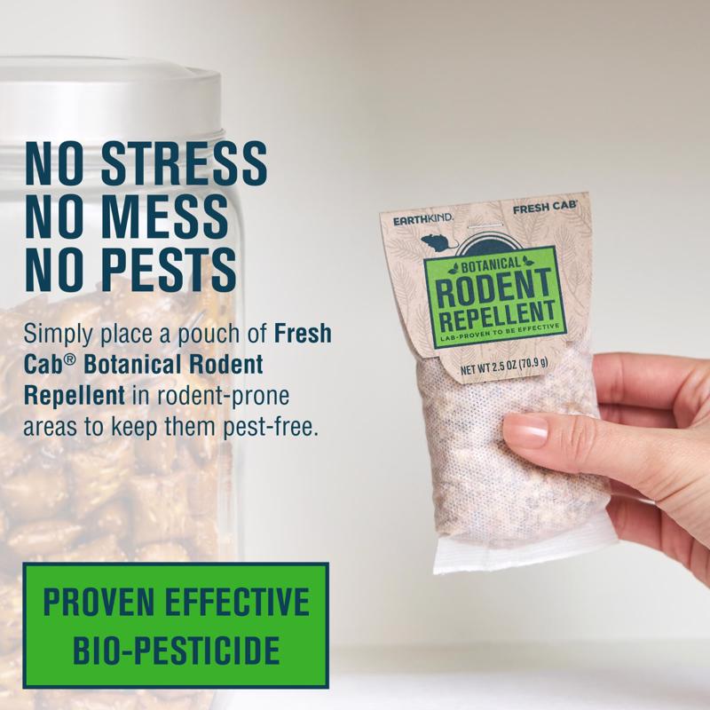 EarthKind Fresh Cab Animal Repellent Pouch For Rodents 2.5 oz