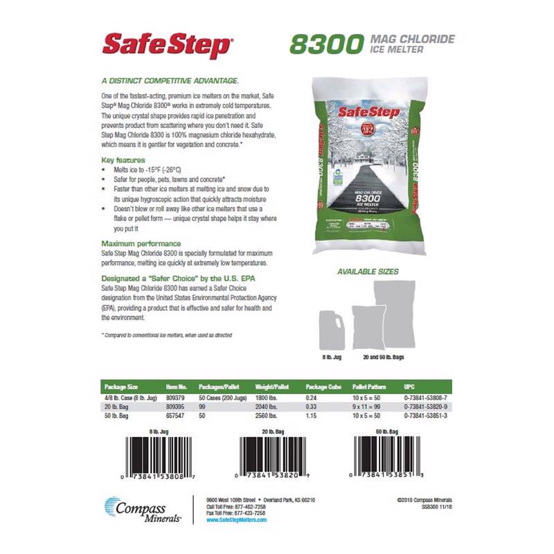 Safe Step 8300 Magnesium Chloride Pet Friendly Crystal Ice Melt 8 lb