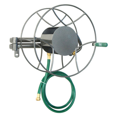 Yard Butler 100 ft. Gray Wall Mounted Hose Reel