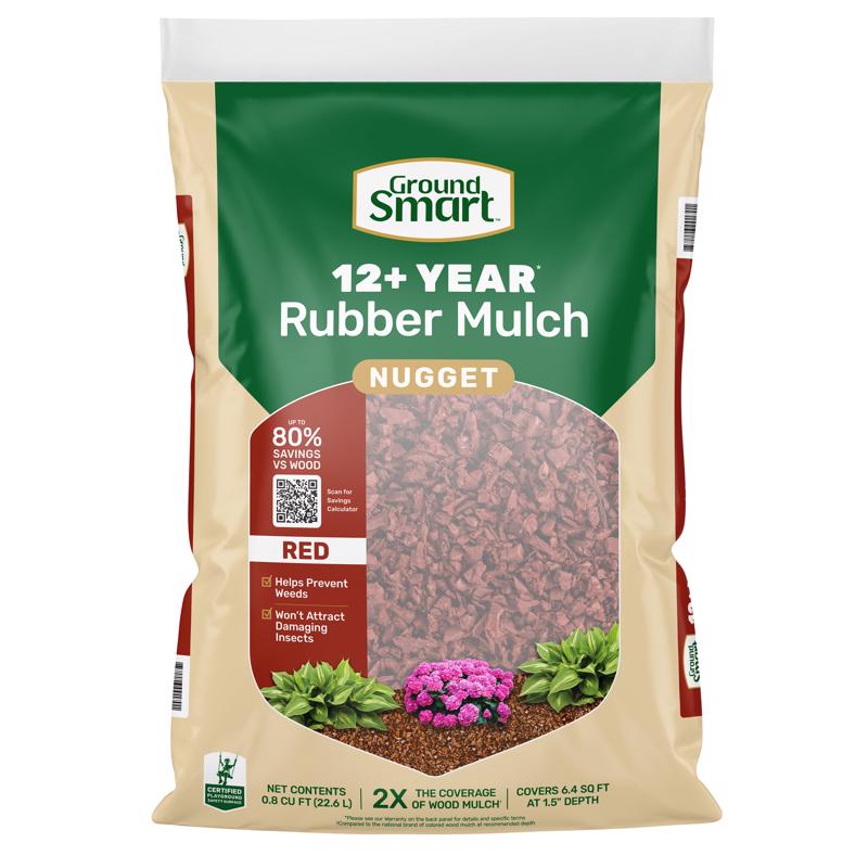 Ground Smart Red Rubber Nuggets 0.8 cu ft