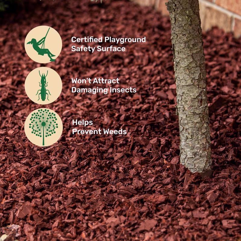 Ground Smart Red Rubber Nuggets 0.8 cu ft