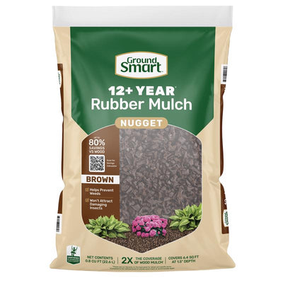 Ground Smart Brown Rubber Nuggets 0.8 cu ft