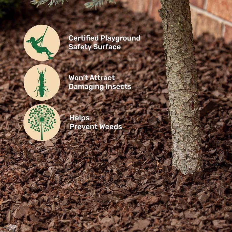 Ground Smart Brown Rubber Nuggets 0.8 cu ft