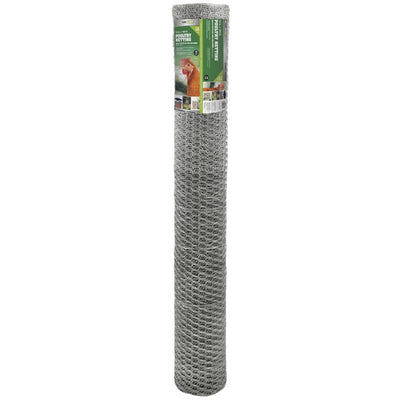 Garden Craft 72 in. H X 150 ft. L Galvanized Steel Poultry Netting 1 in.