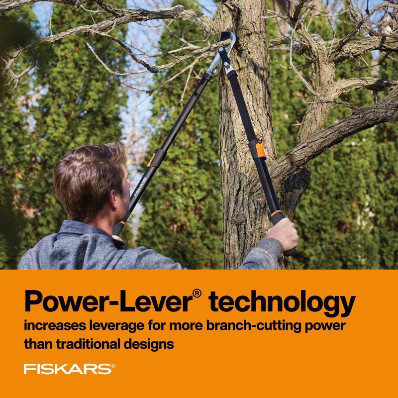 Fiskars Power-Lever 25-37 in. Steel Lopper Pruners