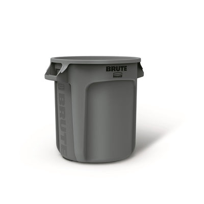Rubbermaid Brute 10 gal Gray Plastic Garbage Can