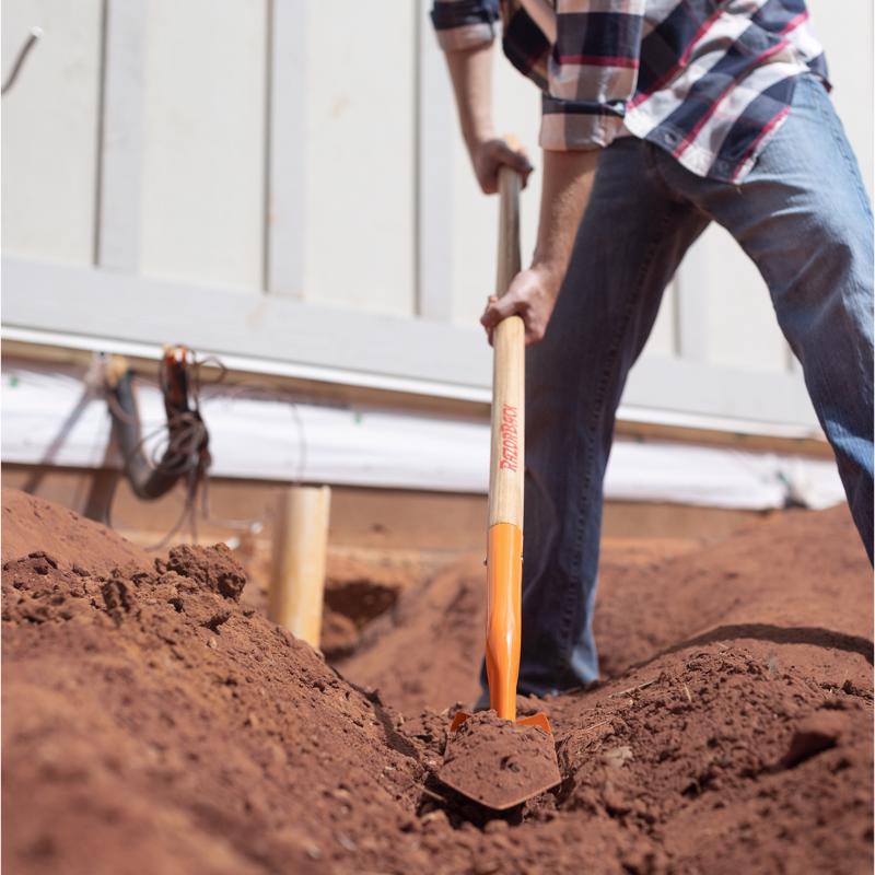 Razor-Back 57.63 in. Steel Trenching Shovel Wood Handle