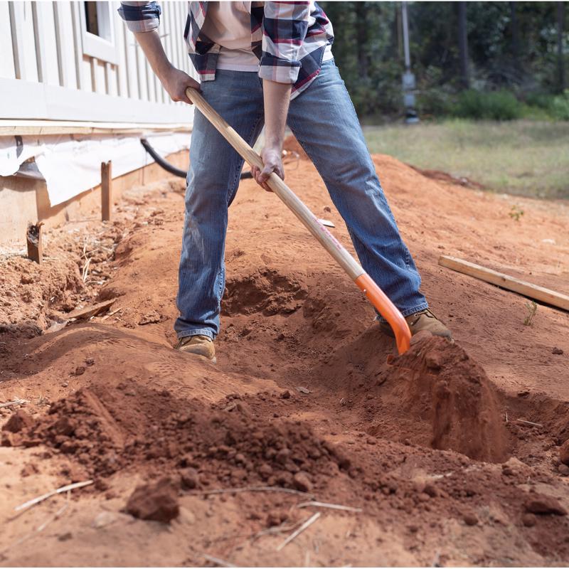 Razor-Back 57.63 in. Steel Trenching Shovel Wood Handle