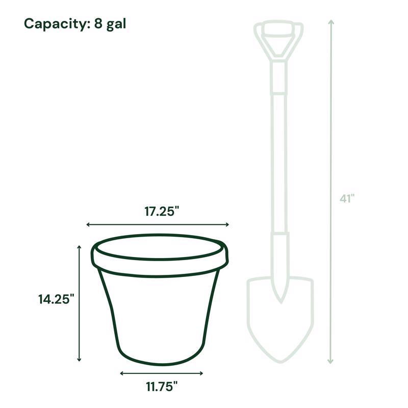 Bloem Terra 14.25 in. H X 11.25 in. W X 17.25 in. D Resin Traditional Planter Terra Cotta