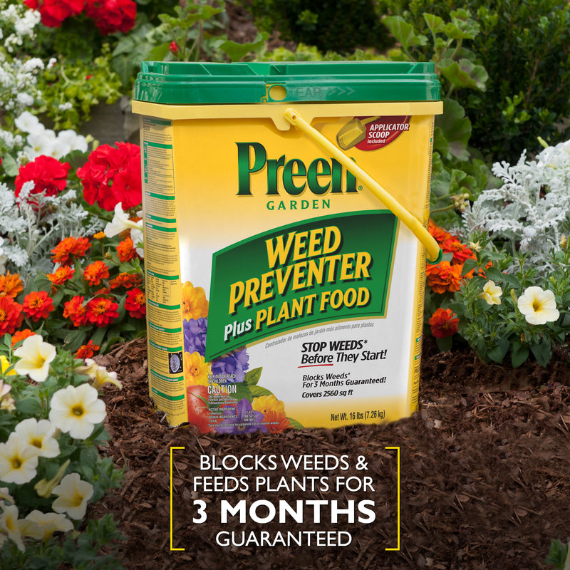 Preen Granules Weed Preventer & Fertilizer 16 lb