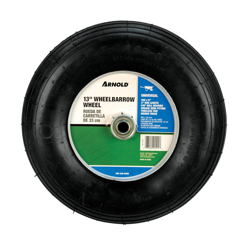 Arnold 6 in. D X 13 in. D 350 lb. cap. Wheelbarrow Tire Polyurethane