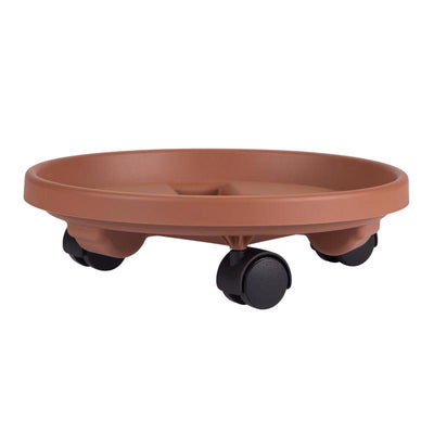 Bloem 3.6 in. H X 11.9 in. D Resin Classic Plant Caddy Terracotta