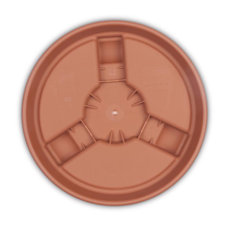 Bloem 3.6 in. H X 11.9 in. D Resin Classic Plant Caddy Terracotta