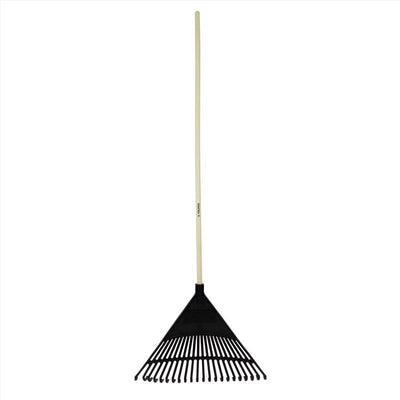 Truper 61 in. 22 Tine Poly Rake Wood Handle