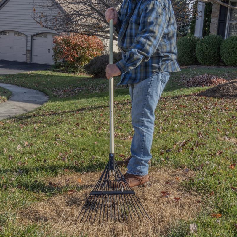 Truper 59 in. 18 Tine Steel Rake Wood Handle
