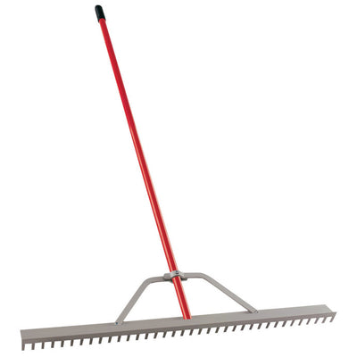 Corona 60 in. 36 Tine Aluminum Landscape Rake Aluminum Handle