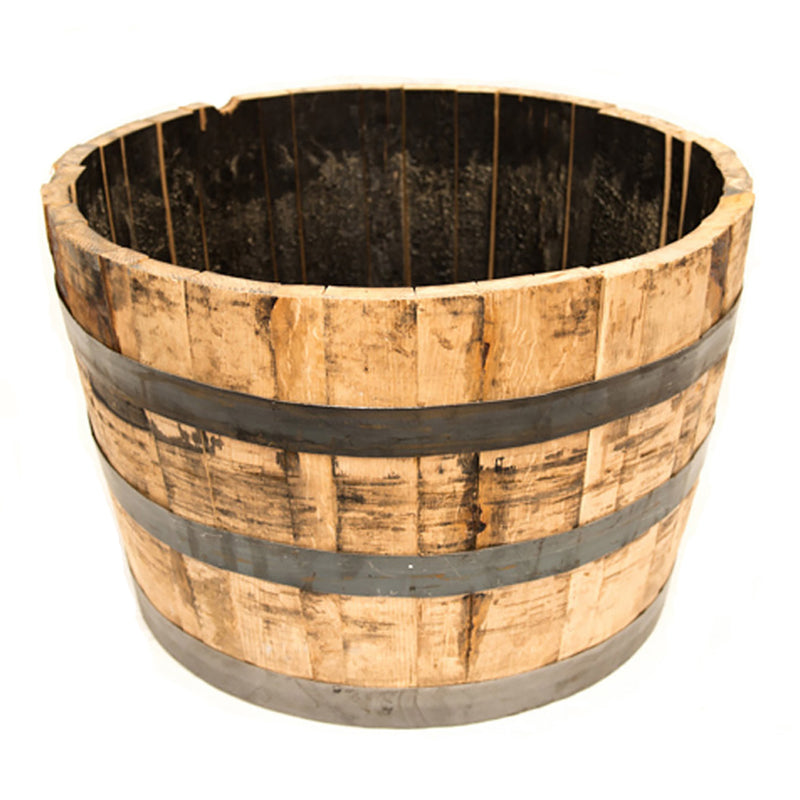 Real Wood Products 17.5 in. H X 26 in. W X 26 in. D Oak Whiskey Barrel Barrel Brown