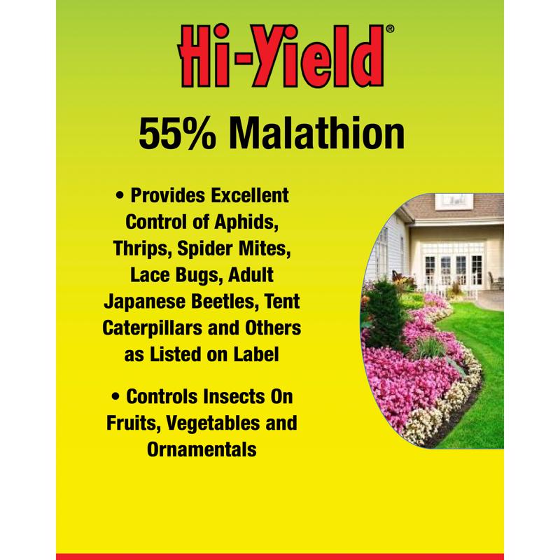 Hi-Yield 55% Malathion Spray Insect Killer Liquid Concentrate 16 oz