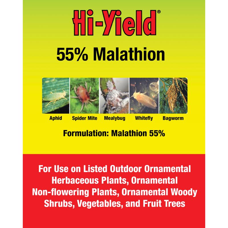 Hi-Yield 55% Malathion Spray Insect Killer Liquid Concentrate 16 oz