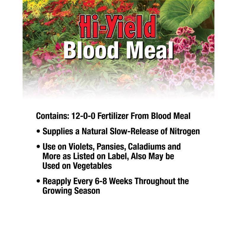 Hi-Yield BLOOD MEAL 12-0-0 Organic Granules Blood Meal 2.75 lb