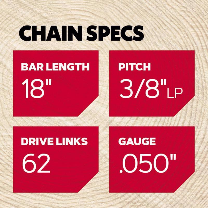 Oregon AdvanceCut 39272 18 in. Bar and Chain Combo 62 links