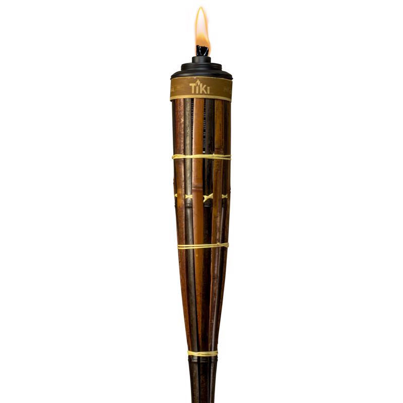 TIKI Easy Pour Brown Bamboo 60 in. Tiki Outdoor Torch