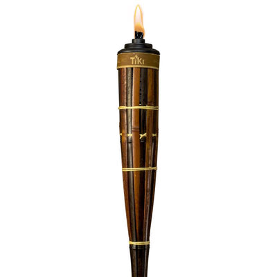 TIKI Easy Pour Brown Bamboo 60 in. Tiki Outdoor Torch
