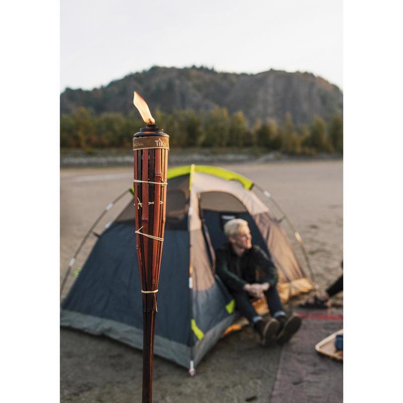 TIKI Easy Pour Brown Bamboo 60 in. Tiki Outdoor Torch